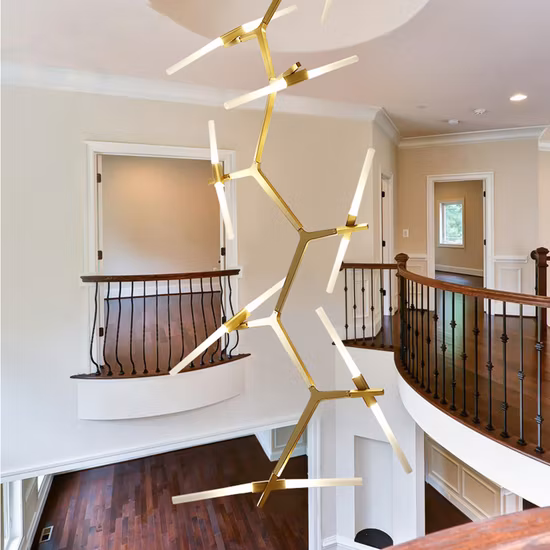 Inneneinrichtung, moderne LED-Deckenleuchter-Pendelleuchte (WH